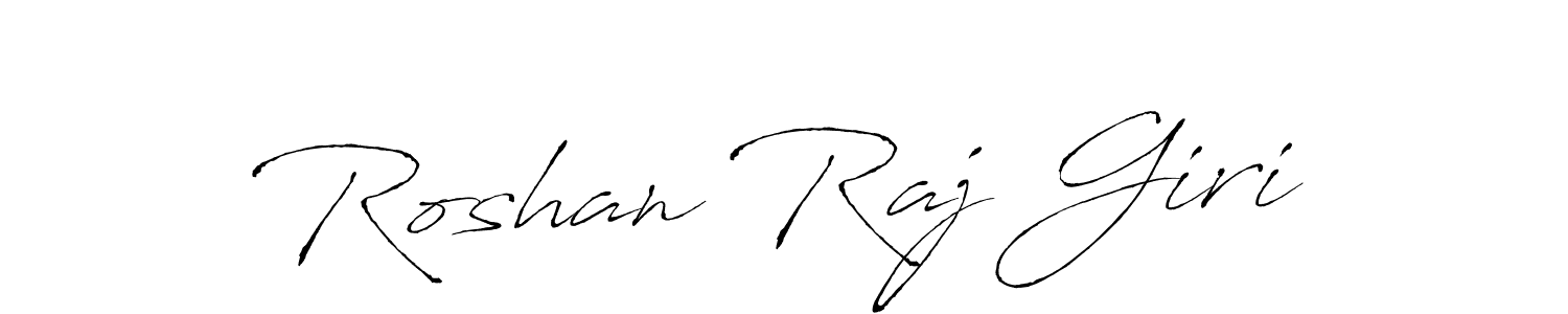 Antro_Vectra is a professional signature style that is perfect for those who want to add a touch of class to their signature. It is also a great choice for those who want to make their signature more unique. Get Roshan Raj Giri name to fancy signature for free. Roshan Raj Giri signature style 6 images and pictures png