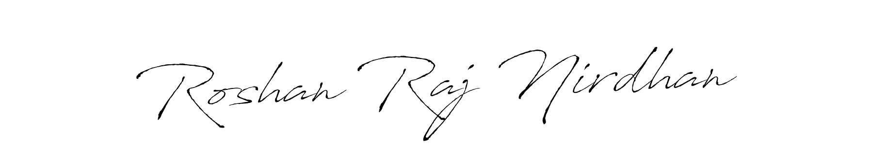 You can use this online signature creator to create a handwritten signature for the name Roshan Raj Nirdhan. This is the best online autograph maker. Roshan Raj Nirdhan signature style 6 images and pictures png