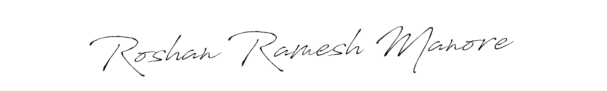 Also we have Roshan Ramesh Manore name is the best signature style. Create professional handwritten signature collection using Antro_Vectra autograph style. Roshan Ramesh Manore signature style 6 images and pictures png