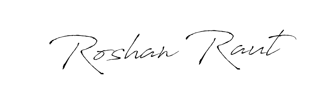 Roshan Raut stylish signature style. Best Handwritten Sign (Antro_Vectra) for my name. Handwritten Signature Collection Ideas for my name Roshan Raut. Roshan Raut signature style 6 images and pictures png