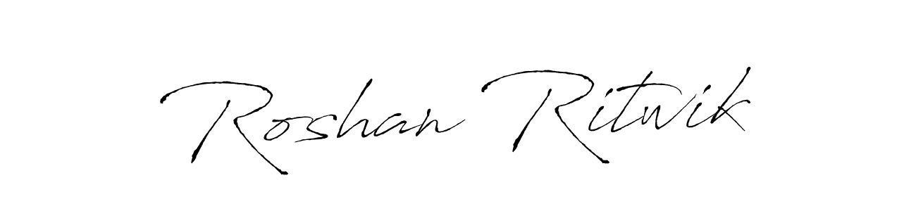 Make a beautiful signature design for name Roshan Ritwik. With this signature (Antro_Vectra) style, you can create a handwritten signature for free. Roshan Ritwik signature style 6 images and pictures png
