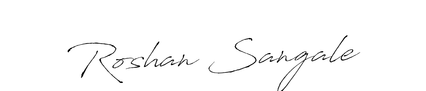 How to make Roshan Sangale signature? Antro_Vectra is a professional autograph style. Create handwritten signature for Roshan Sangale name. Roshan Sangale signature style 6 images and pictures png