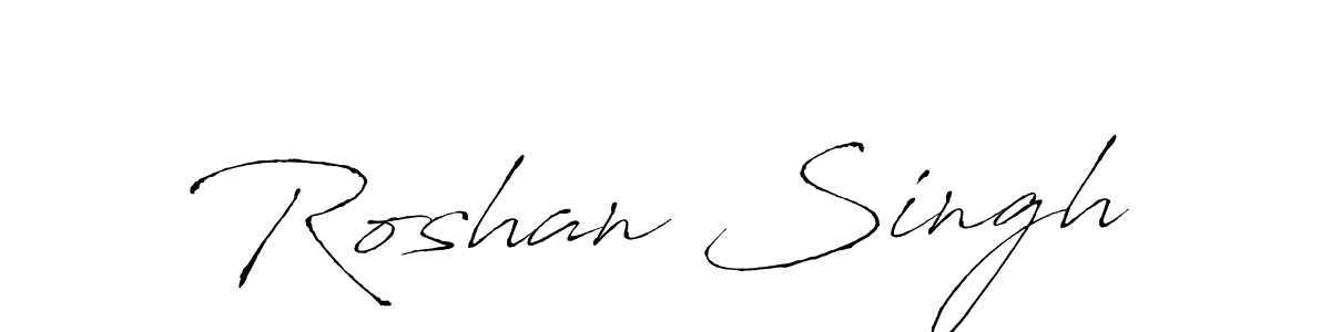 Roshan Singh stylish signature style. Best Handwritten Sign (Antro_Vectra) for my name. Handwritten Signature Collection Ideas for my name Roshan Singh. Roshan Singh signature style 6 images and pictures png