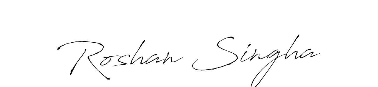 Design your own signature with our free online signature maker. With this signature software, you can create a handwritten (Antro_Vectra) signature for name Roshan Singha. Roshan Singha signature style 6 images and pictures png