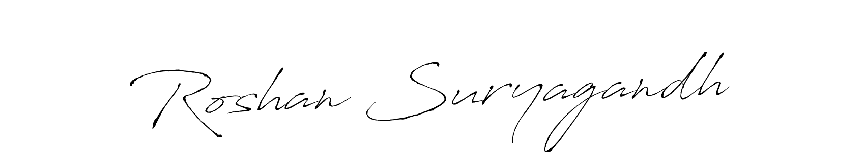 How to make Roshan Suryagandh signature? Antro_Vectra is a professional autograph style. Create handwritten signature for Roshan Suryagandh name. Roshan Suryagandh signature style 6 images and pictures png