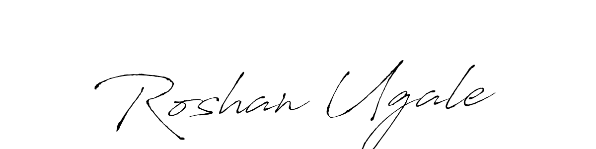 Antro_Vectra is a professional signature style that is perfect for those who want to add a touch of class to their signature. It is also a great choice for those who want to make their signature more unique. Get Roshan Ugale name to fancy signature for free. Roshan Ugale signature style 6 images and pictures png