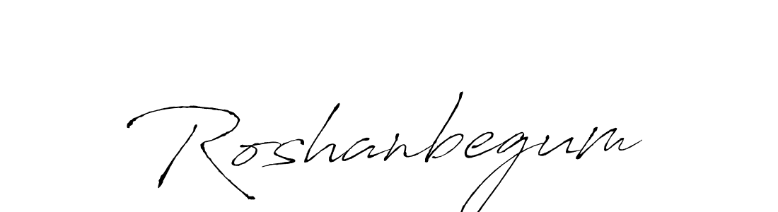 Use a signature maker to create a handwritten signature online. With this signature software, you can design (Antro_Vectra) your own signature for name Roshanbegum. Roshanbegum signature style 6 images and pictures png