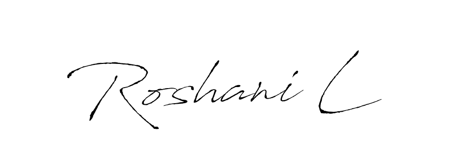 This is the best signature style for the Roshani L name. Also you like these signature font (Antro_Vectra). Mix name signature. Roshani L signature style 6 images and pictures png