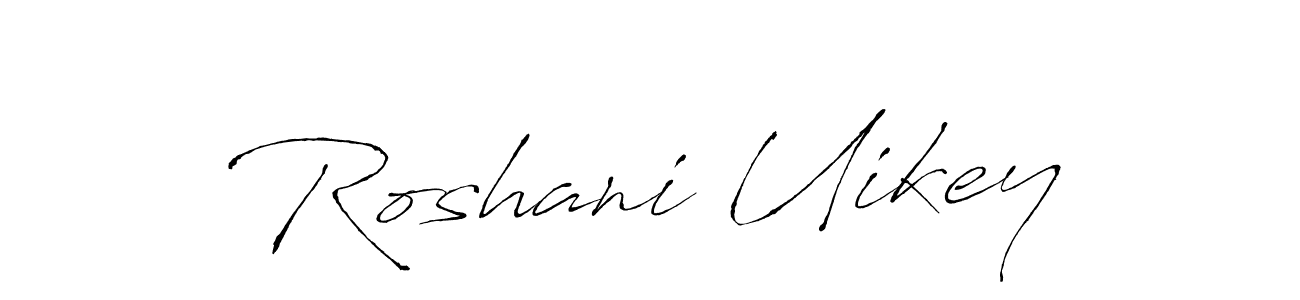 How to make Roshani Uikey signature? Antro_Vectra is a professional autograph style. Create handwritten signature for Roshani Uikey name. Roshani Uikey signature style 6 images and pictures png