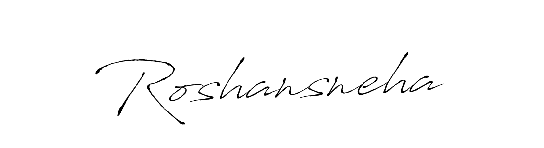 How to make Roshansneha name signature. Use Antro_Vectra style for creating short signs online. This is the latest handwritten sign. Roshansneha signature style 6 images and pictures png