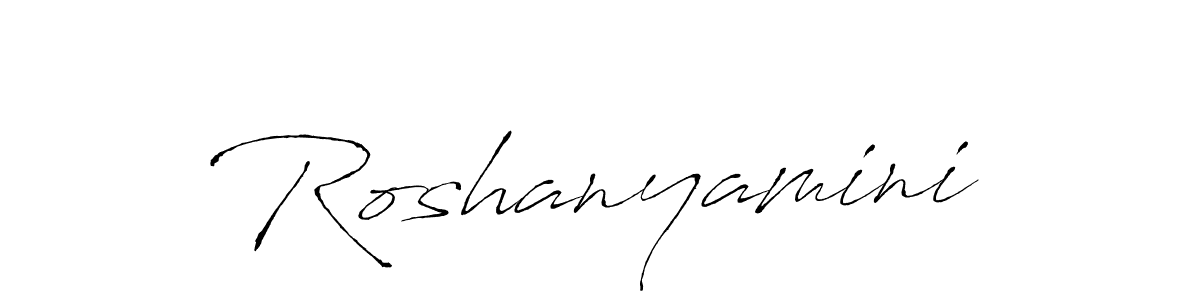 Make a beautiful signature design for name Roshanyamini. With this signature (Antro_Vectra) style, you can create a handwritten signature for free. Roshanyamini signature style 6 images and pictures png