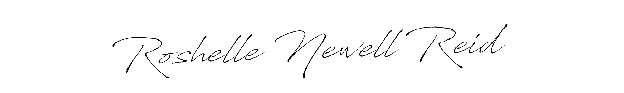 How to make Roshelle Newell Reid name signature. Use Antro_Vectra style for creating short signs online. This is the latest handwritten sign. Roshelle Newell Reid signature style 6 images and pictures png