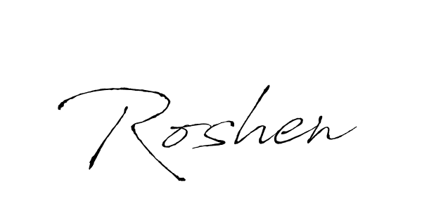 Antro_Vectra is a professional signature style that is perfect for those who want to add a touch of class to their signature. It is also a great choice for those who want to make their signature more unique. Get Roshen name to fancy signature for free. Roshen signature style 6 images and pictures png