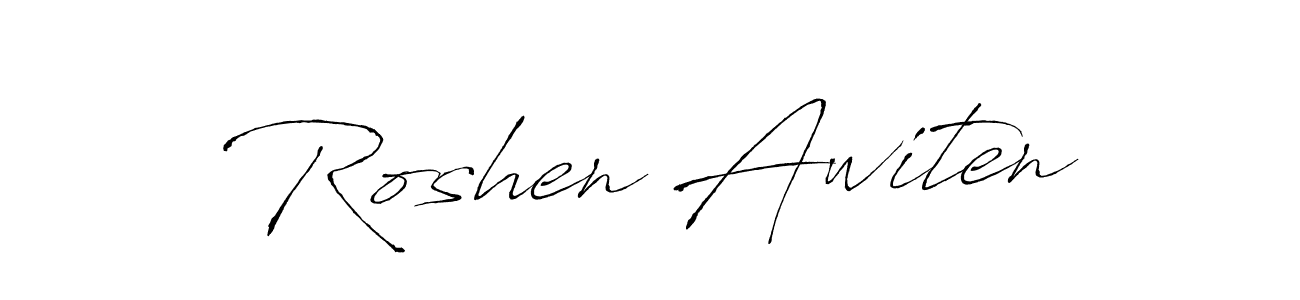 Check out images of Autograph of Roshen Awiten name. Actor Roshen Awiten Signature Style. Antro_Vectra is a professional sign style online. Roshen Awiten signature style 6 images and pictures png