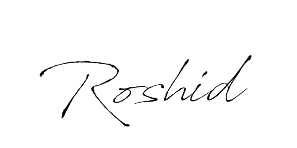 Use a signature maker to create a handwritten signature online. With this signature software, you can design (Antro_Vectra) your own signature for name Roshid. Roshid signature style 6 images and pictures png