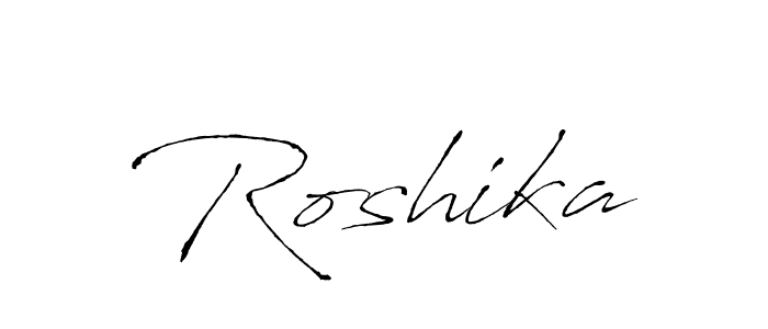 Create a beautiful signature design for name Roshika. With this signature (Antro_Vectra) fonts, you can make a handwritten signature for free. Roshika signature style 6 images and pictures png