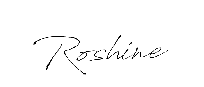 Create a beautiful signature design for name Roshine. With this signature (Antro_Vectra) fonts, you can make a handwritten signature for free. Roshine signature style 6 images and pictures png