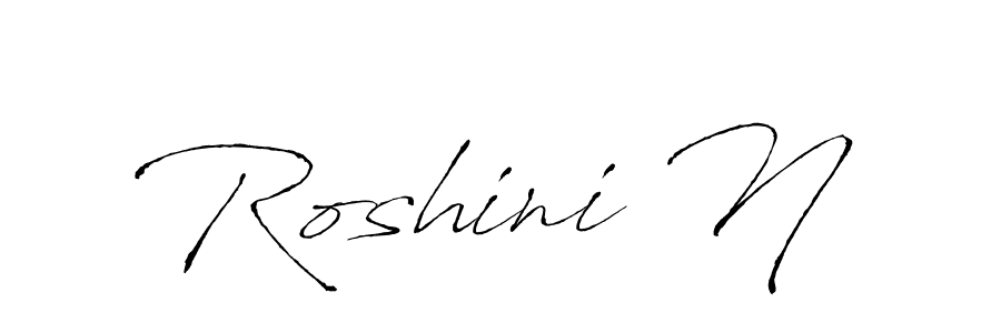 This is the best signature style for the Roshini N name. Also you like these signature font (Antro_Vectra). Mix name signature. Roshini N signature style 6 images and pictures png