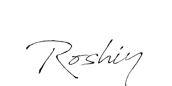 Make a beautiful signature design for name Roshiy. With this signature (Antro_Vectra) style, you can create a handwritten signature for free. Roshiy signature style 6 images and pictures png