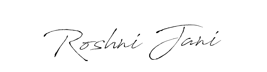 Roshni Jani stylish signature style. Best Handwritten Sign (Antro_Vectra) for my name. Handwritten Signature Collection Ideas for my name Roshni Jani. Roshni Jani signature style 6 images and pictures png