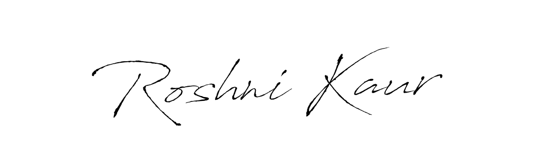 How to make Roshni Kaur signature? Antro_Vectra is a professional autograph style. Create handwritten signature for Roshni Kaur name. Roshni Kaur signature style 6 images and pictures png