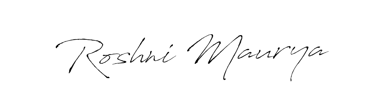 The best way (Antro_Vectra) to make a short signature is to pick only two or three words in your name. The name Roshni Maurya include a total of six letters. For converting this name. Roshni Maurya signature style 6 images and pictures png