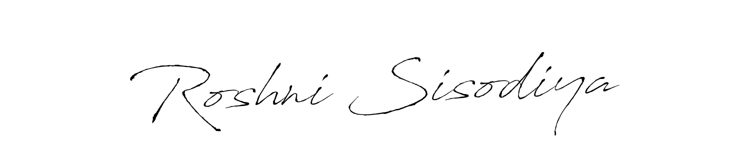 Also You can easily find your signature by using the search form. We will create Roshni Sisodiya name handwritten signature images for you free of cost using Antro_Vectra sign style. Roshni Sisodiya signature style 6 images and pictures png