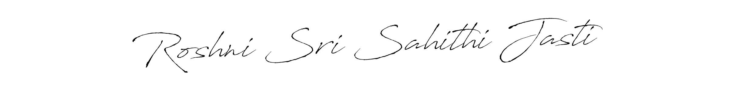 Make a beautiful signature design for name Roshni Sri Sahithi Jasti. Use this online signature maker to create a handwritten signature for free. Roshni Sri Sahithi Jasti signature style 6 images and pictures png
