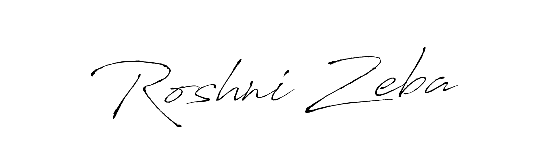 Design your own signature with our free online signature maker. With this signature software, you can create a handwritten (Antro_Vectra) signature for name Roshni Zeba. Roshni Zeba signature style 6 images and pictures png
