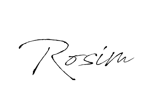 Rosim stylish signature style. Best Handwritten Sign (Antro_Vectra) for my name. Handwritten Signature Collection Ideas for my name Rosim. Rosim signature style 6 images and pictures png