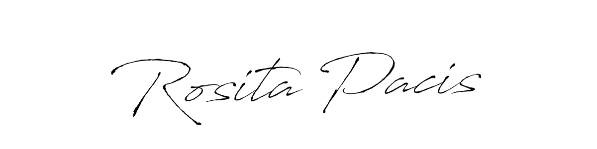 Make a beautiful signature design for name Rosita Pacis. With this signature (Antro_Vectra) style, you can create a handwritten signature for free. Rosita Pacis signature style 6 images and pictures png