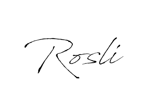 It looks lik you need a new signature style for name Rosli. Design unique handwritten (Antro_Vectra) signature with our free signature maker in just a few clicks. Rosli signature style 6 images and pictures png
