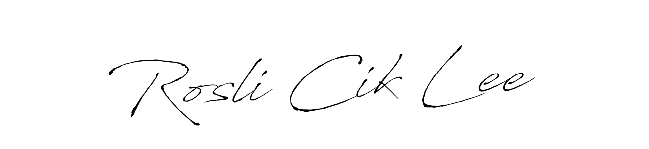 Use a signature maker to create a handwritten signature online. With this signature software, you can design (Antro_Vectra) your own signature for name Rosli Cik Lee. Rosli Cik Lee signature style 6 images and pictures png