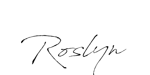 Roslyn stylish signature style. Best Handwritten Sign (Antro_Vectra) for my name. Handwritten Signature Collection Ideas for my name Roslyn. Roslyn signature style 6 images and pictures png