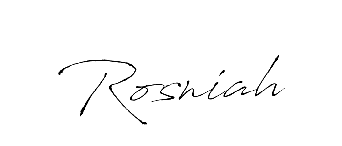Create a beautiful signature design for name Rosniah. With this signature (Antro_Vectra) fonts, you can make a handwritten signature for free. Rosniah signature style 6 images and pictures png