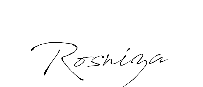 Design your own signature with our free online signature maker. With this signature software, you can create a handwritten (Antro_Vectra) signature for name Rosniza. Rosniza signature style 6 images and pictures png