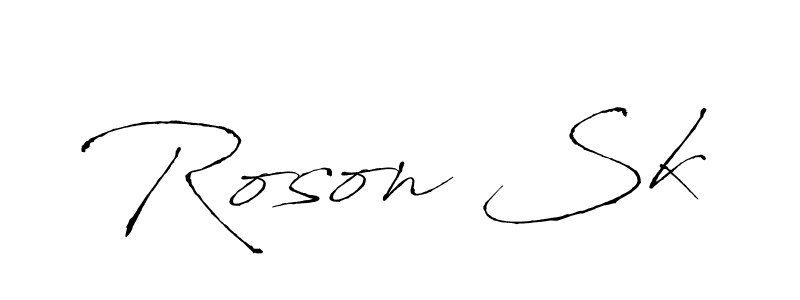 Also You can easily find your signature by using the search form. We will create Roson Sk name handwritten signature images for you free of cost using Antro_Vectra sign style. Roson Sk signature style 6 images and pictures png