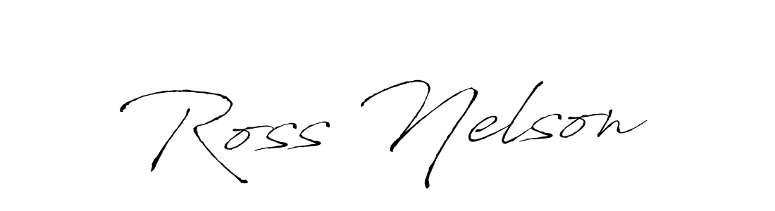 How to make Ross Nelson name signature. Use Antro_Vectra style for creating short signs online. This is the latest handwritten sign. Ross Nelson signature style 6 images and pictures png