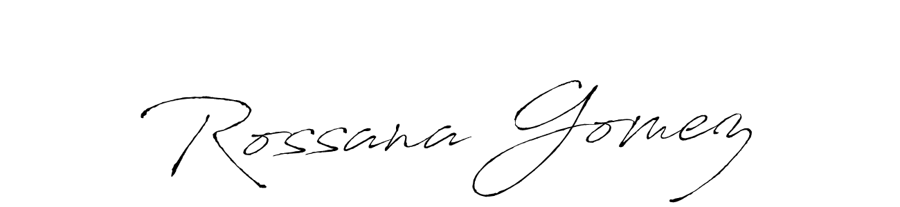 Make a short Rossana Gomez signature style. Manage your documents anywhere anytime using Antro_Vectra. Create and add eSignatures, submit forms, share and send files easily. Rossana Gomez signature style 6 images and pictures png