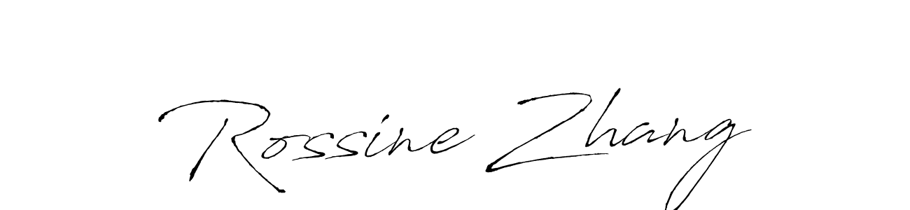 How to make Rossine Zhang signature? Antro_Vectra is a professional autograph style. Create handwritten signature for Rossine Zhang name. Rossine Zhang signature style 6 images and pictures png
