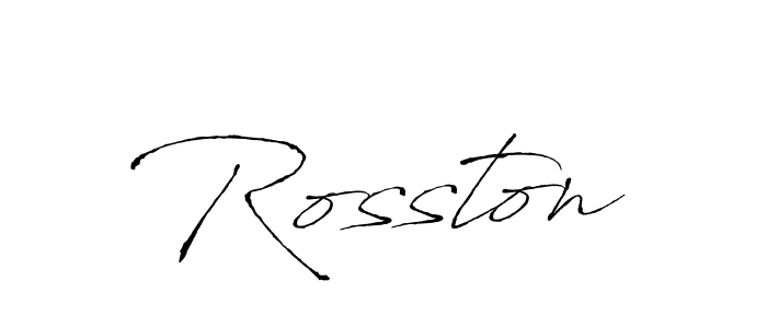 Create a beautiful signature design for name Rosston. With this signature (Antro_Vectra) fonts, you can make a handwritten signature for free. Rosston signature style 6 images and pictures png