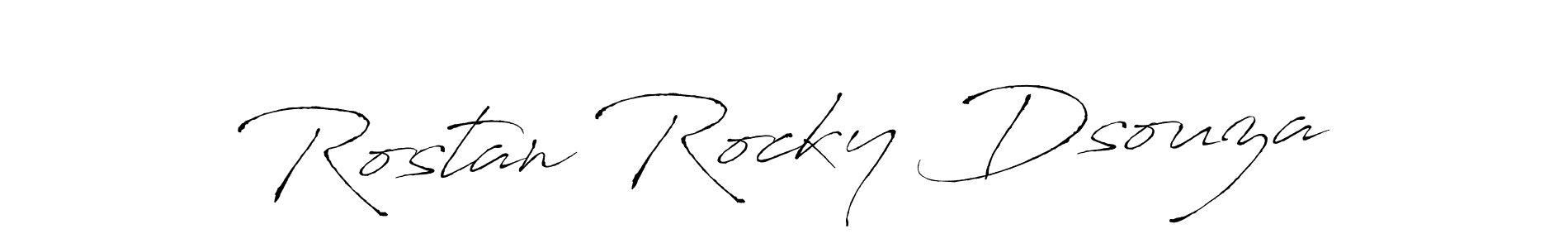 Best and Professional Signature Style for Rostan Rocky Dsouza. Antro_Vectra Best Signature Style Collection. Rostan Rocky Dsouza signature style 6 images and pictures png
