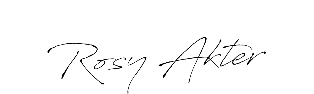 Make a beautiful signature design for name Rosy Akter. With this signature (Antro_Vectra) style, you can create a handwritten signature for free. Rosy Akter signature style 6 images and pictures png