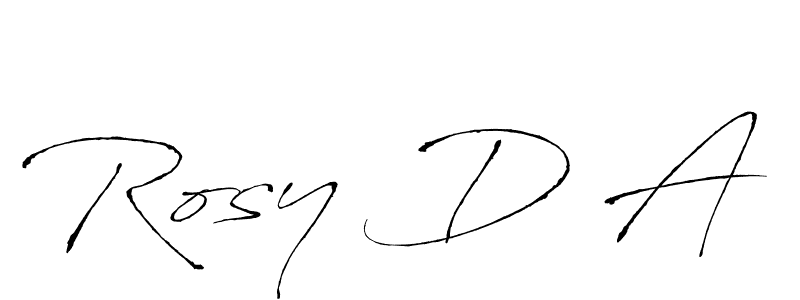 You should practise on your own different ways (Antro_Vectra) to write your name (Rosy D A) in signature. don't let someone else do it for you. Rosy D A signature style 6 images and pictures png