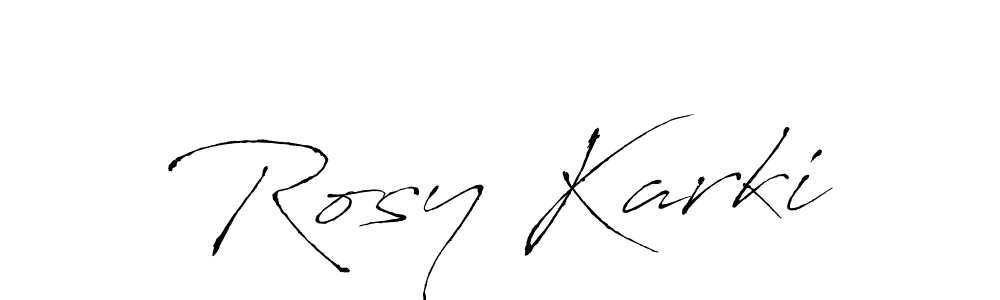 Use a signature maker to create a handwritten signature online. With this signature software, you can design (Antro_Vectra) your own signature for name Rosy Karki. Rosy Karki signature style 6 images and pictures png