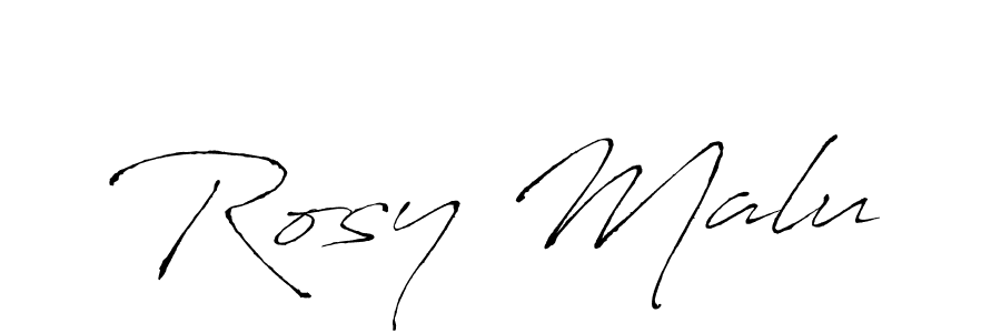 How to make Rosy Malu signature? Antro_Vectra is a professional autograph style. Create handwritten signature for Rosy Malu name. Rosy Malu signature style 6 images and pictures png