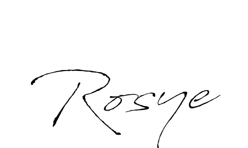 How to make Rosye signature? Antro_Vectra is a professional autograph style. Create handwritten signature for Rosye name. Rosye signature style 6 images and pictures png