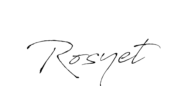 How to make Rosyet signature? Antro_Vectra is a professional autograph style. Create handwritten signature for Rosyet name. Rosyet signature style 6 images and pictures png