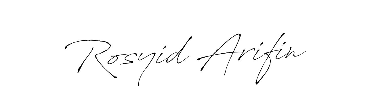 How to make Rosyid Arifin signature? Antro_Vectra is a professional autograph style. Create handwritten signature for Rosyid Arifin name. Rosyid Arifin signature style 6 images and pictures png