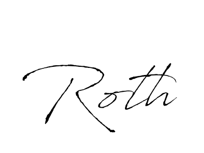 Use a signature maker to create a handwritten signature online. With this signature software, you can design (Antro_Vectra) your own signature for name Roth. Roth signature style 6 images and pictures png